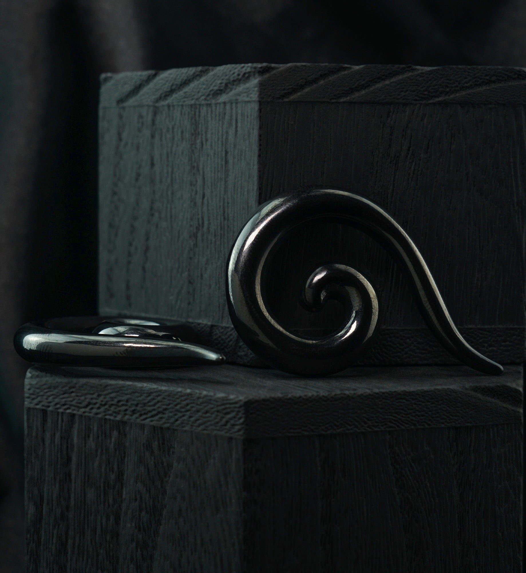 Black PVD Stainless Steel Tail Spirals