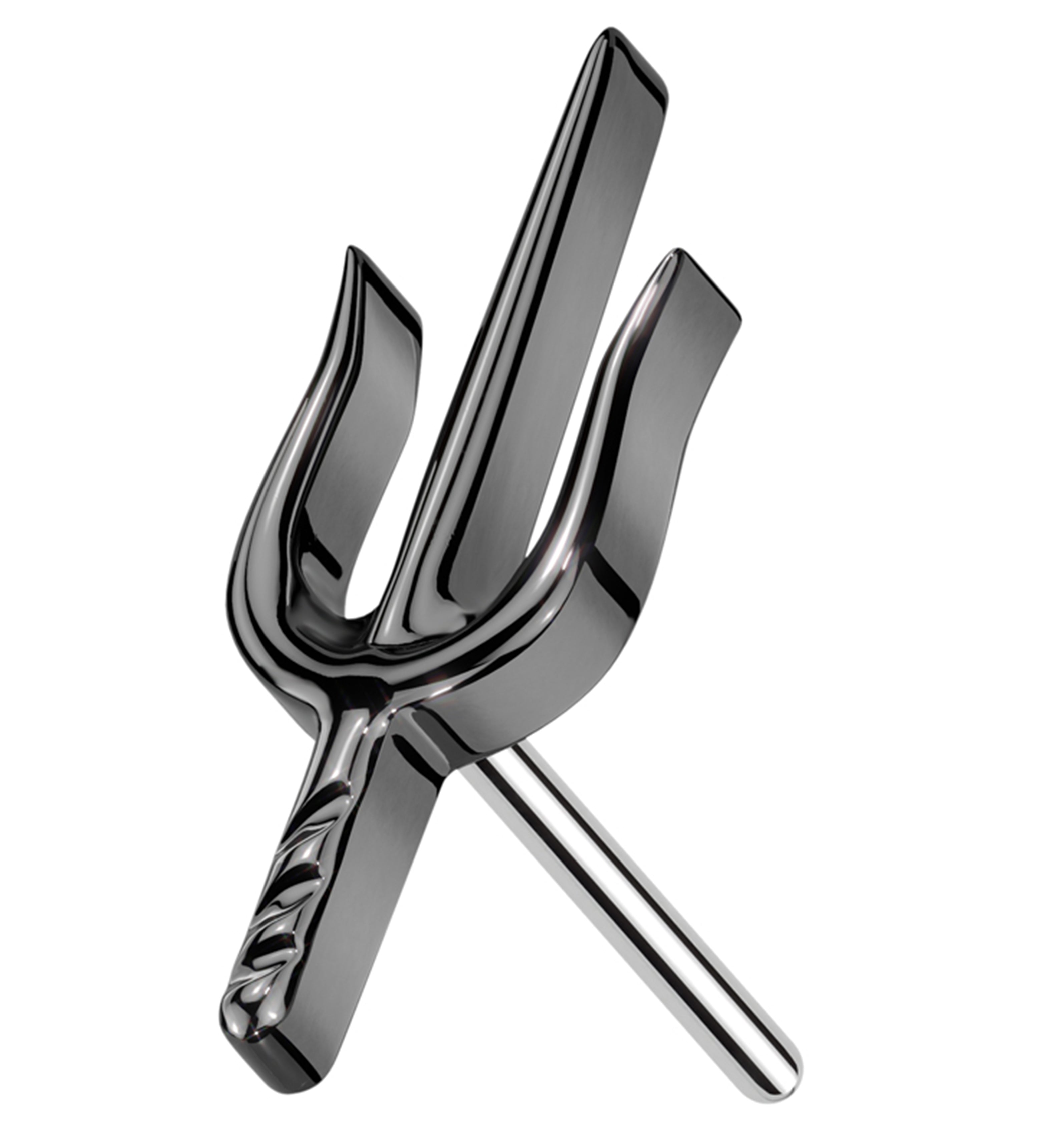 Black PVD Trident Titanium Threadless Top