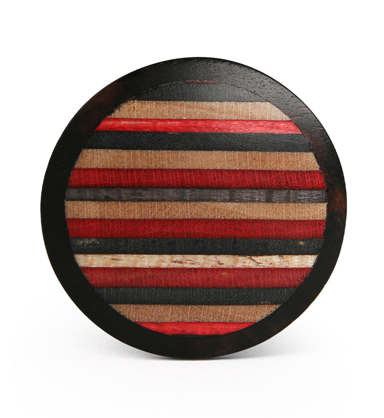 Black & Red Wood Skateboard Plugs