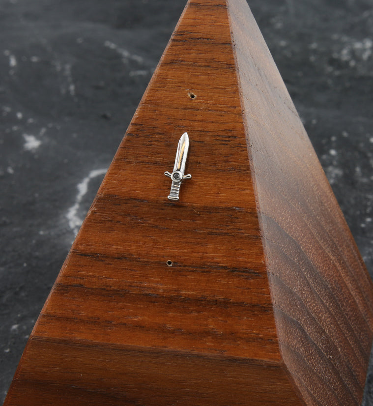 Blade Black CZ Threadless Titanium Top