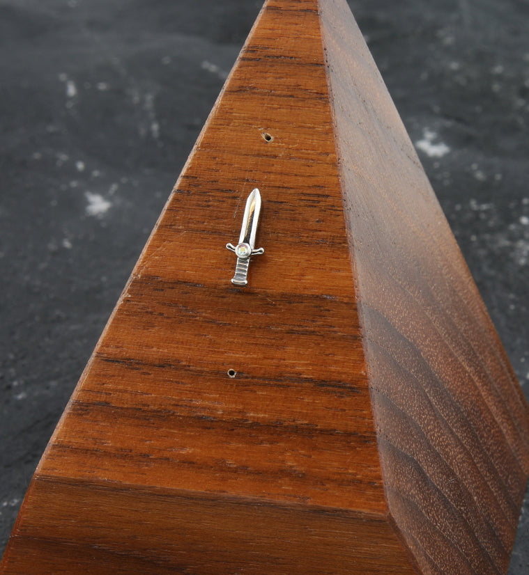 Blade Rainbow Aurora CZ Threadless Titanium Top