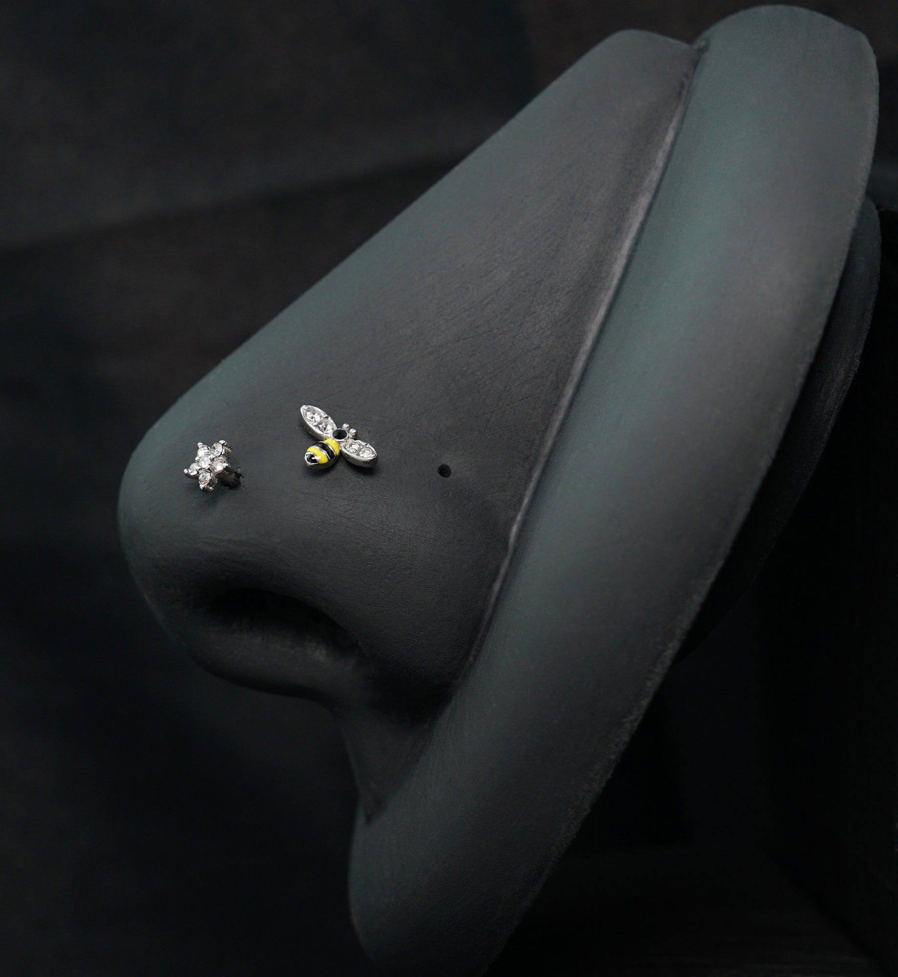 Blossom Clear CZ Stainless Steel L Bend/Stud/Hoop Variety Pack (6 Pack)