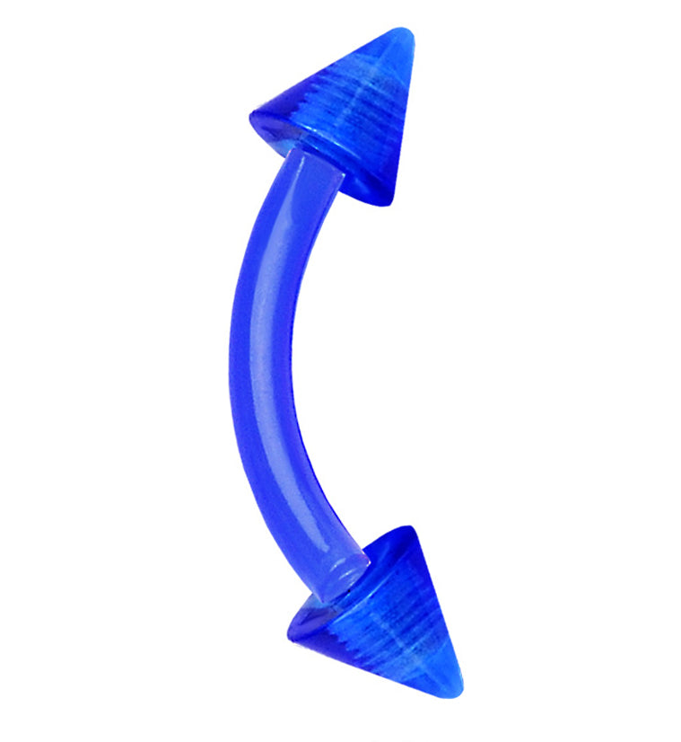 Acrylic Color Spike Curved Barbell
