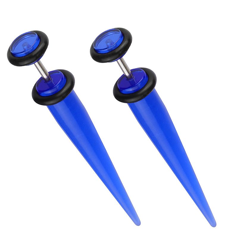 Fake Gauge U.V. Blue Tapers
