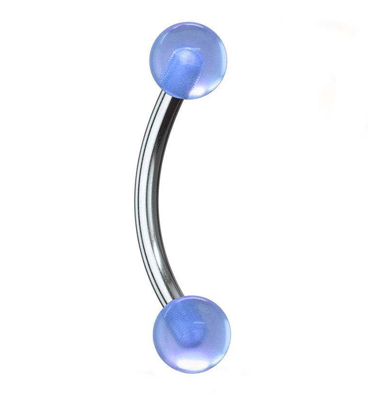 Glow In The Dark Stainless Steel Curved Barbell