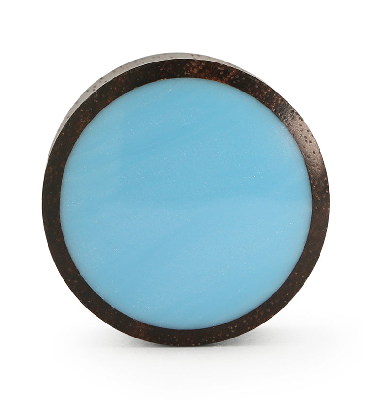 Sono Wood Plugs With Blue Resin Inlay