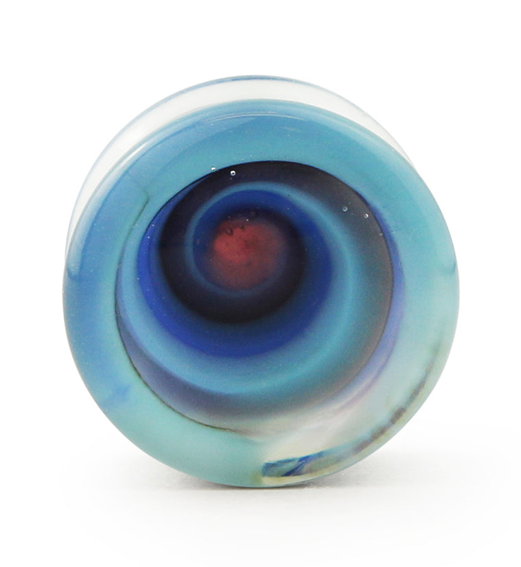 Blue Vortex Glass Plugs