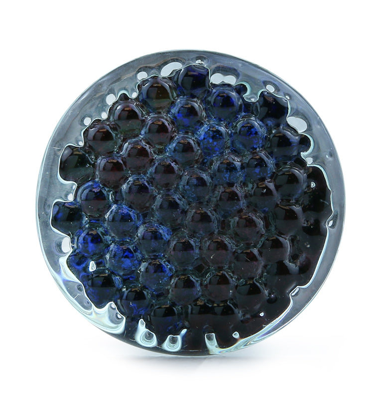 Blurple Sponge Glass Double Flare Plugs