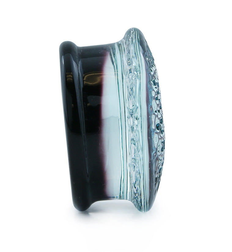 Blurple Sponge Glass Double Flare Plugs