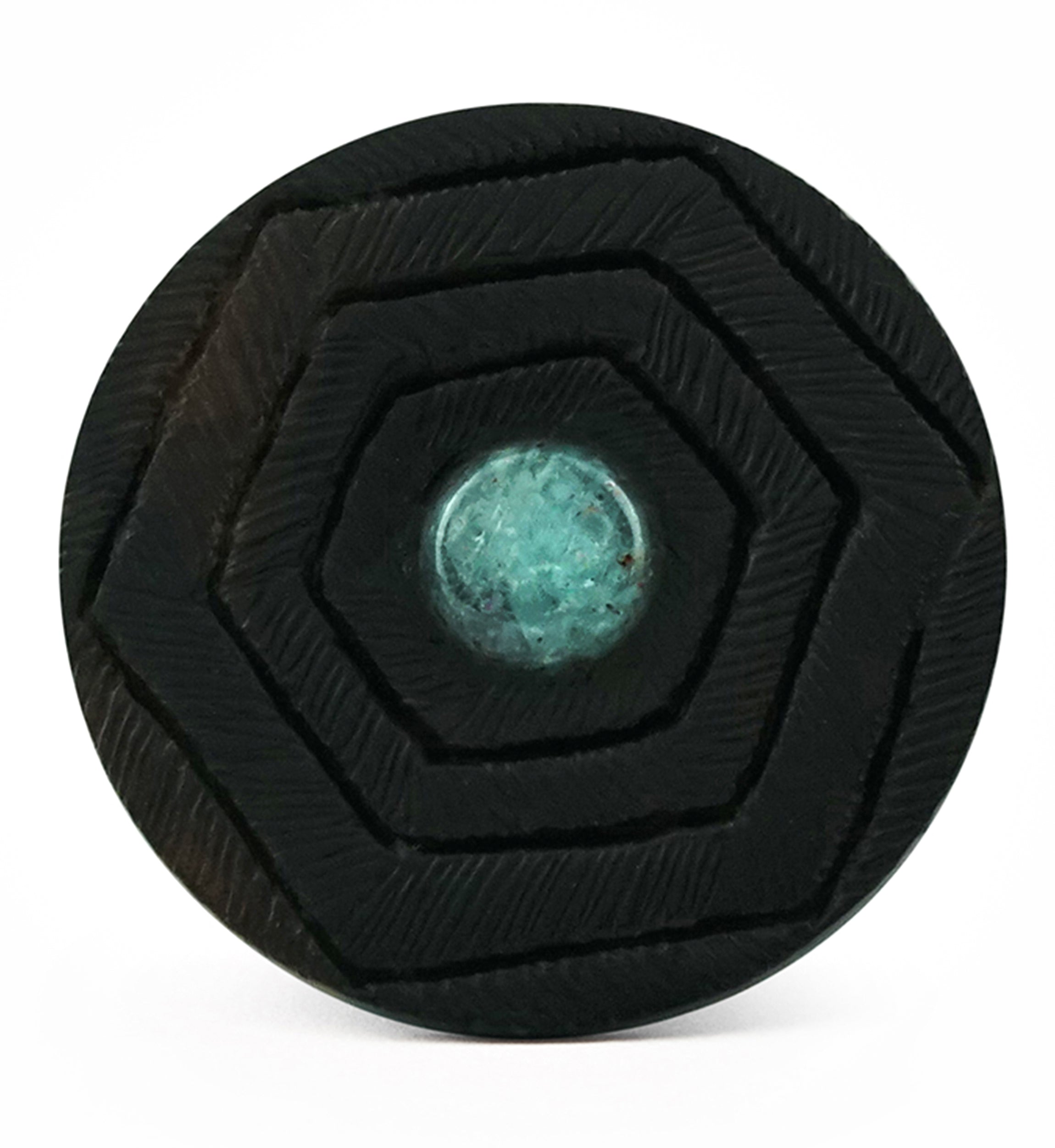 Boundary Geo Larvikite Stone Inlay Areng Wood Mayan Flare Plugs