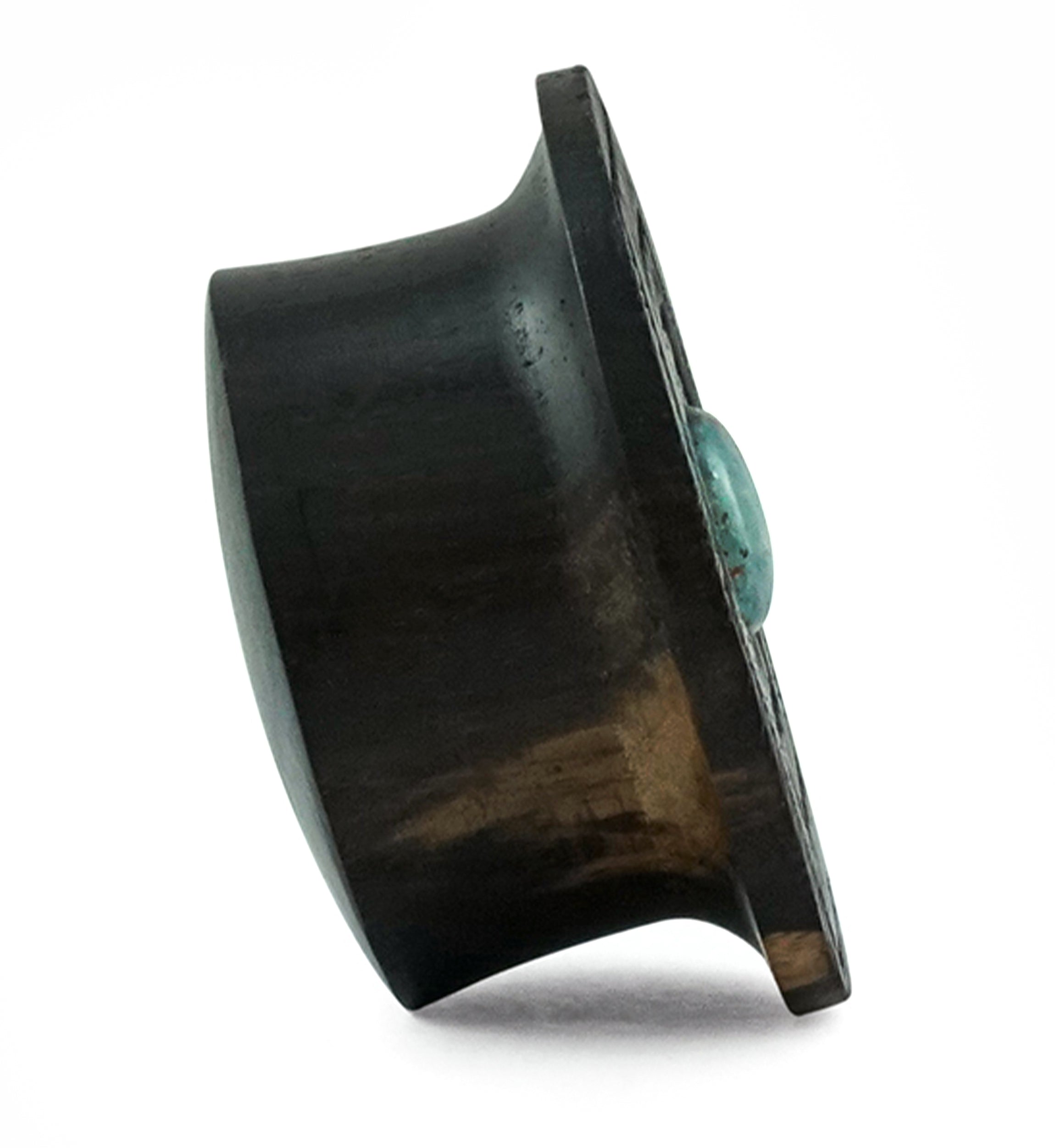 Boundary Geo Larvikite Stone Inlay Areng Wood Mayan Flare Plugs