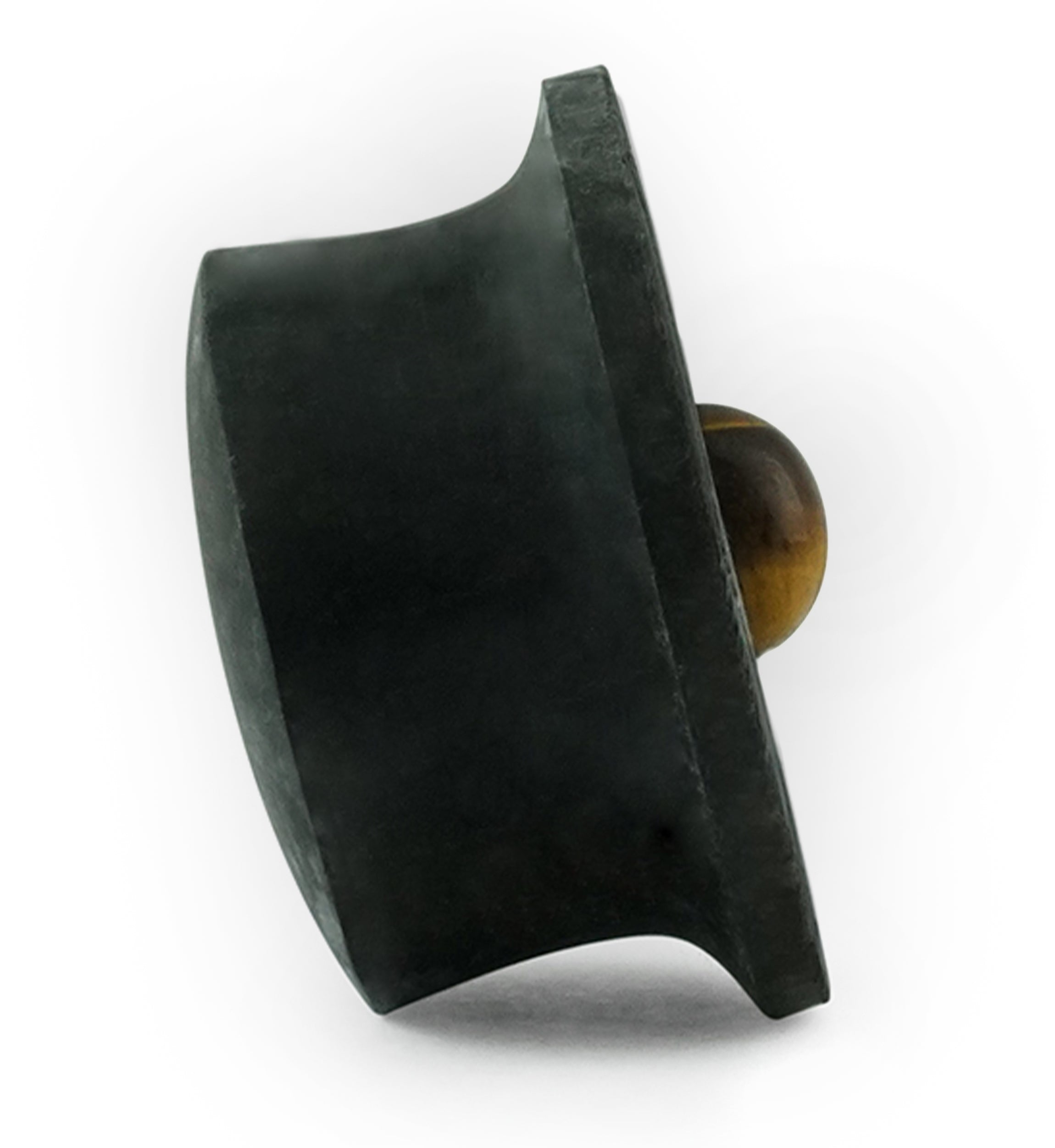 Boundary Geo Tiger Eye Stone Inlay Areng Wood Mayan Flare Plugs