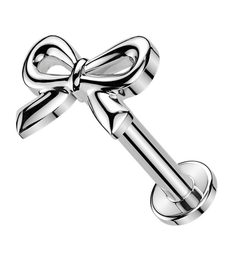 Bowknot Stainless Steel Internally Threaded Labret