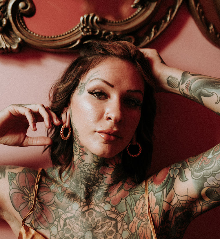 Brass Curb Chain Hoop Hinged Ear Weights