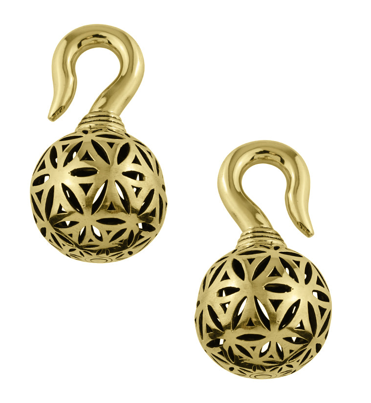 Brass Orb Ear Weights