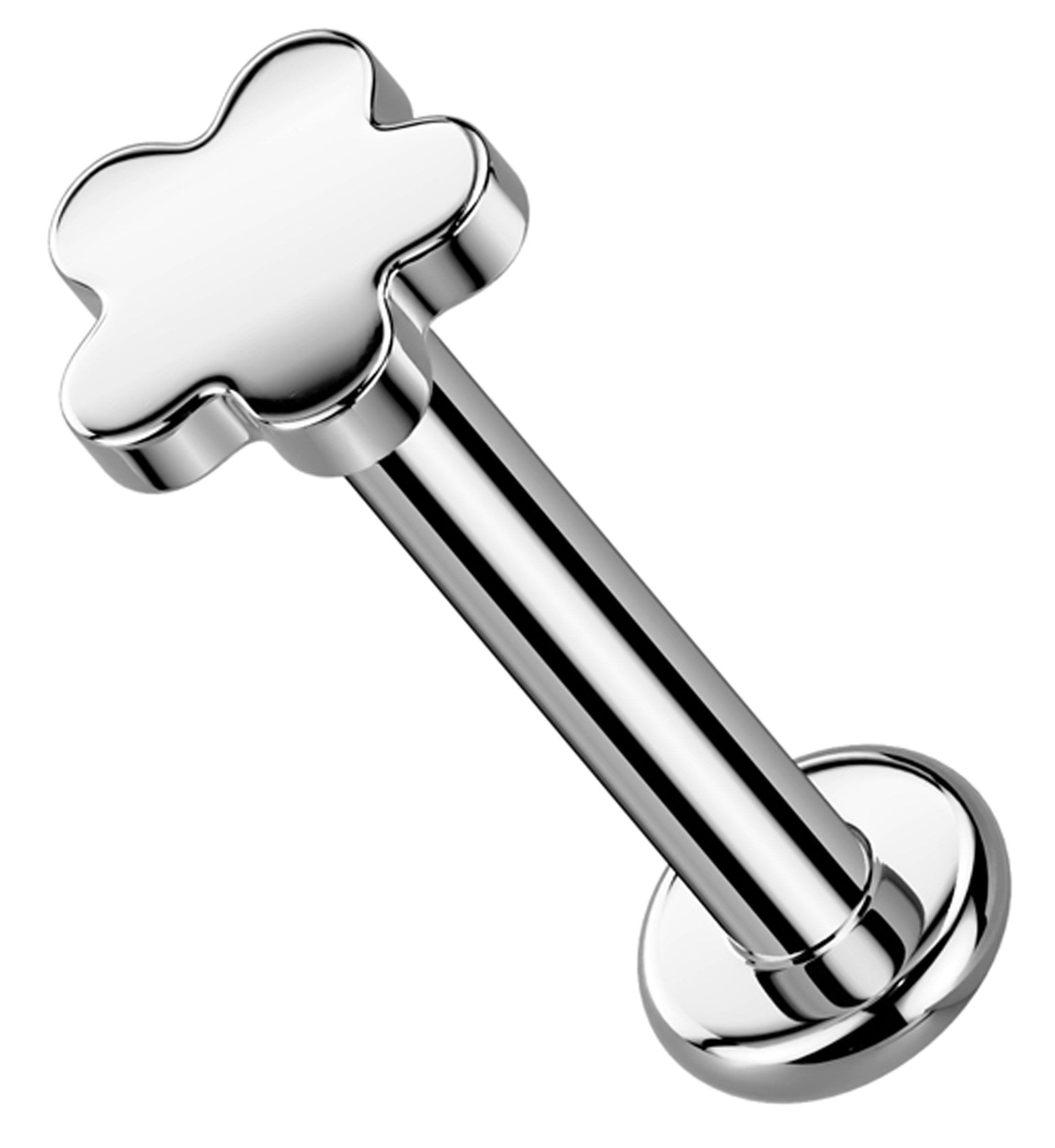Bubble Flower Internally Threaded Titanium Labret