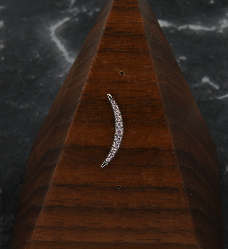 Camber Pink CZ Titanium Threadless Top