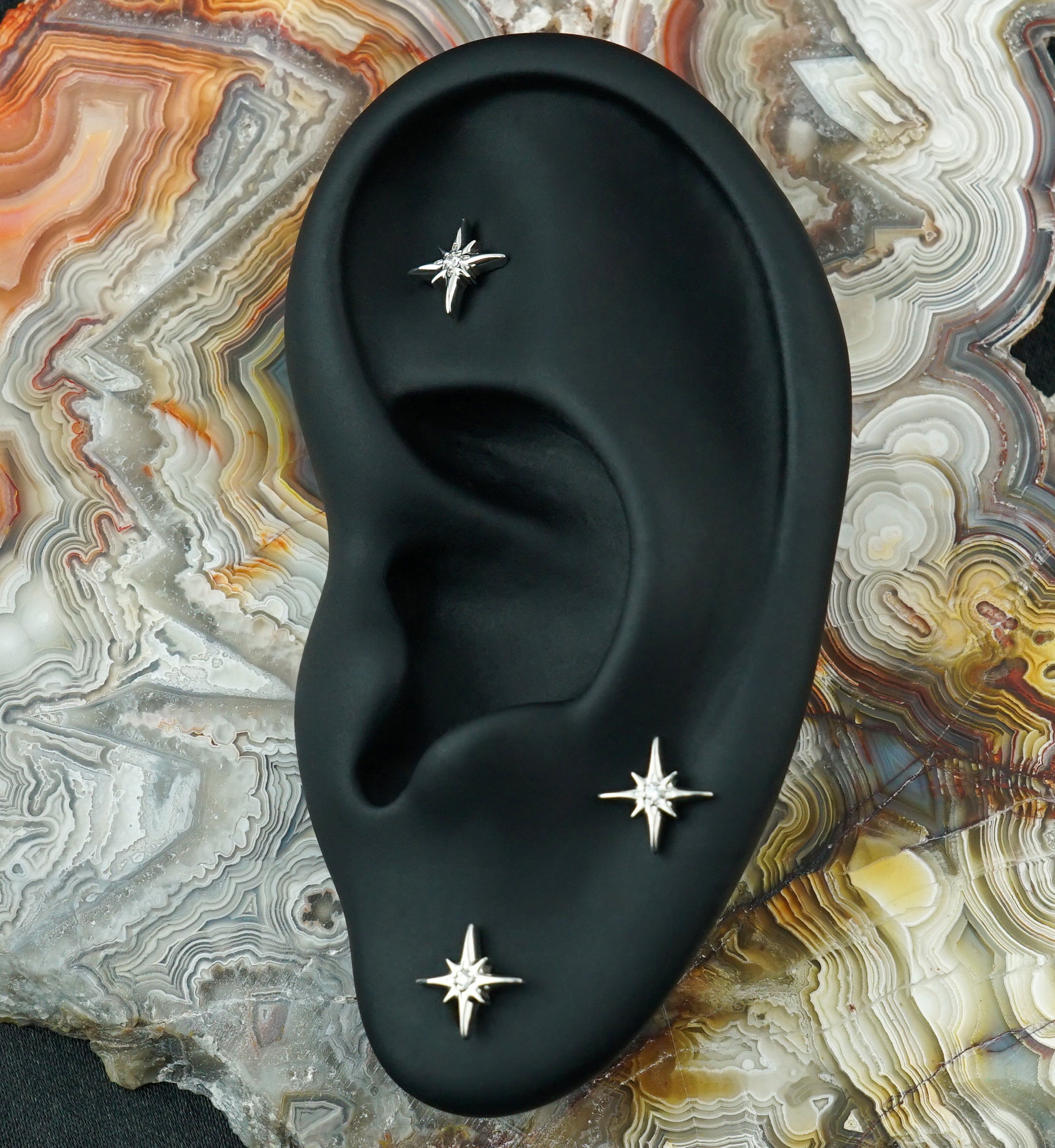 Cardinal Points CZ Titanium Threadless Top