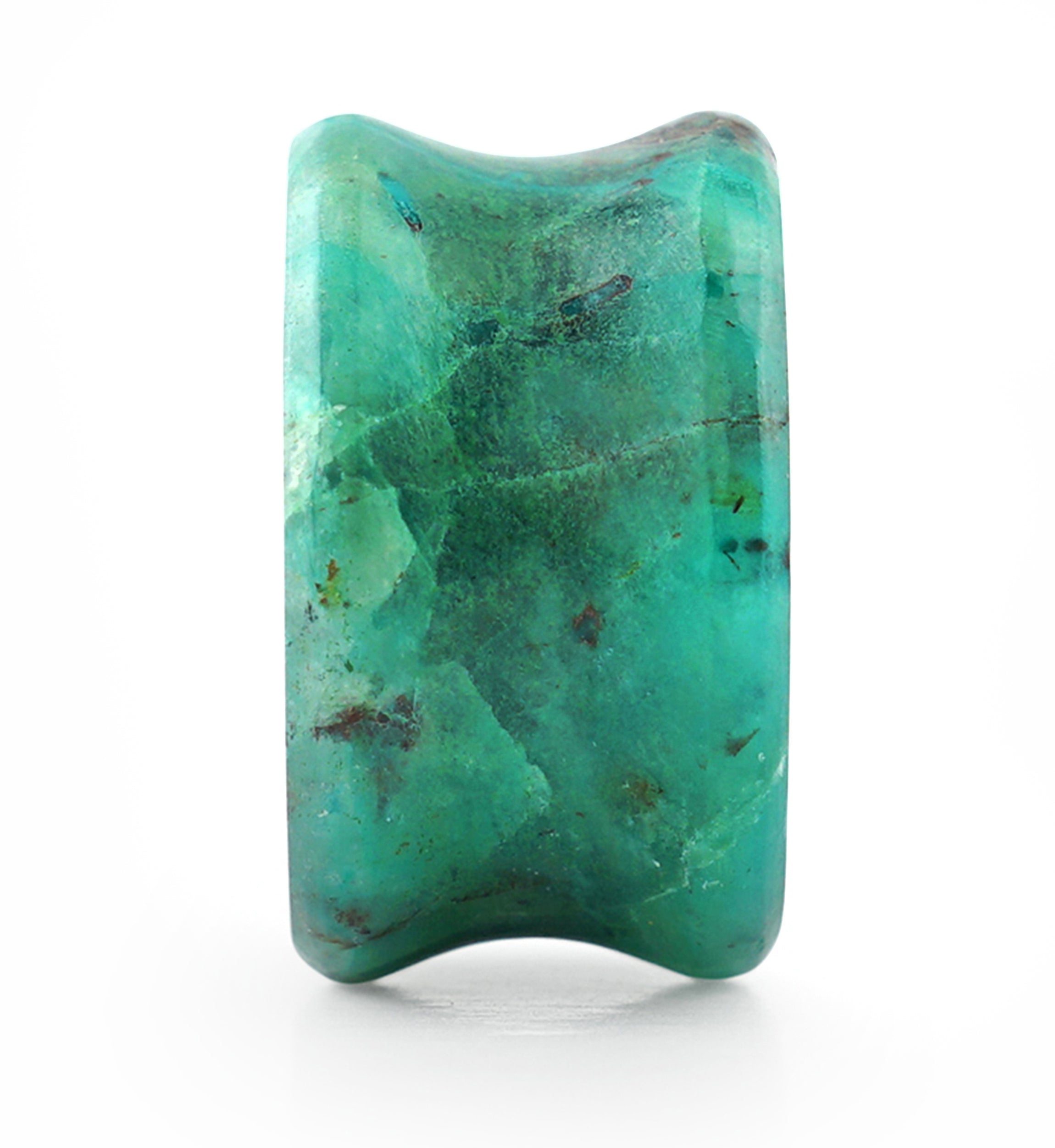 Chrysocolla Double Flare Stone Plugs (AA-Grade)