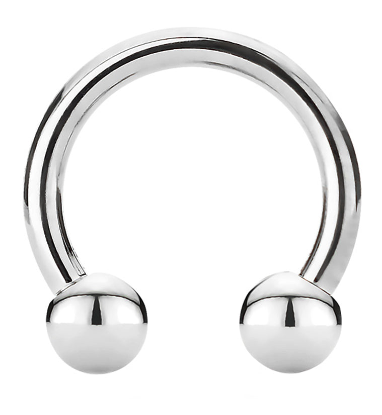Stainless Steel Circular Horseshoe Ring