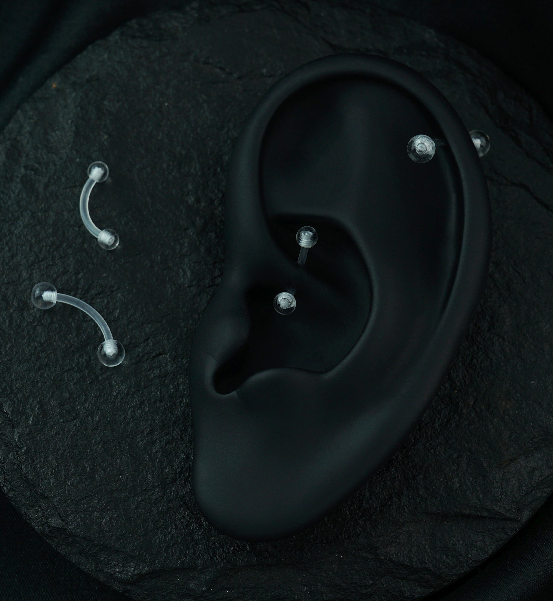 Clear Acrylic Curved Barbell