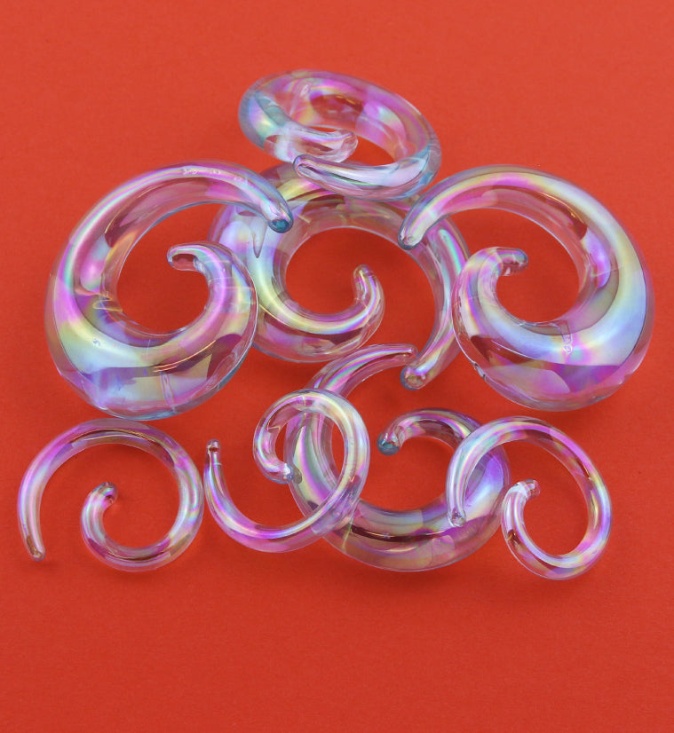 Clear Rogue Glass Spirals