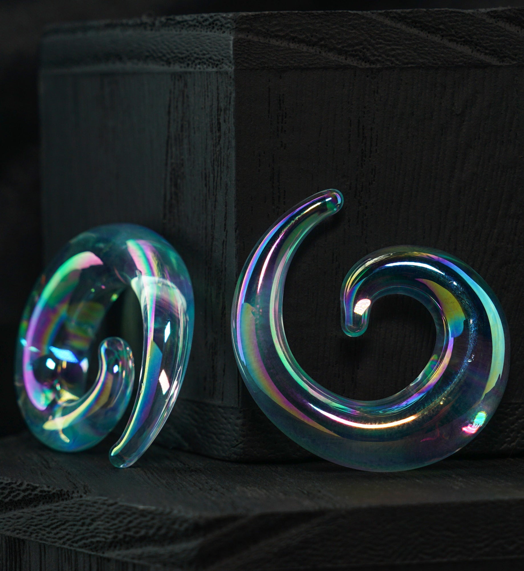Clear Rogue Glass Spirals