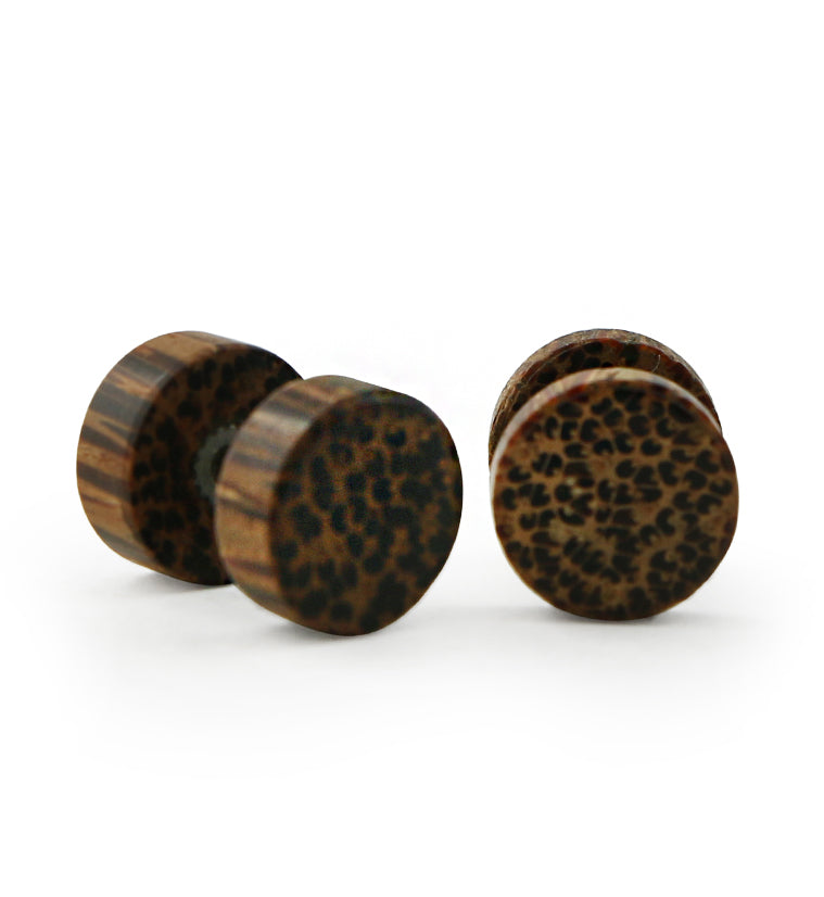 Coconut Wood Fake Gauge Plugs