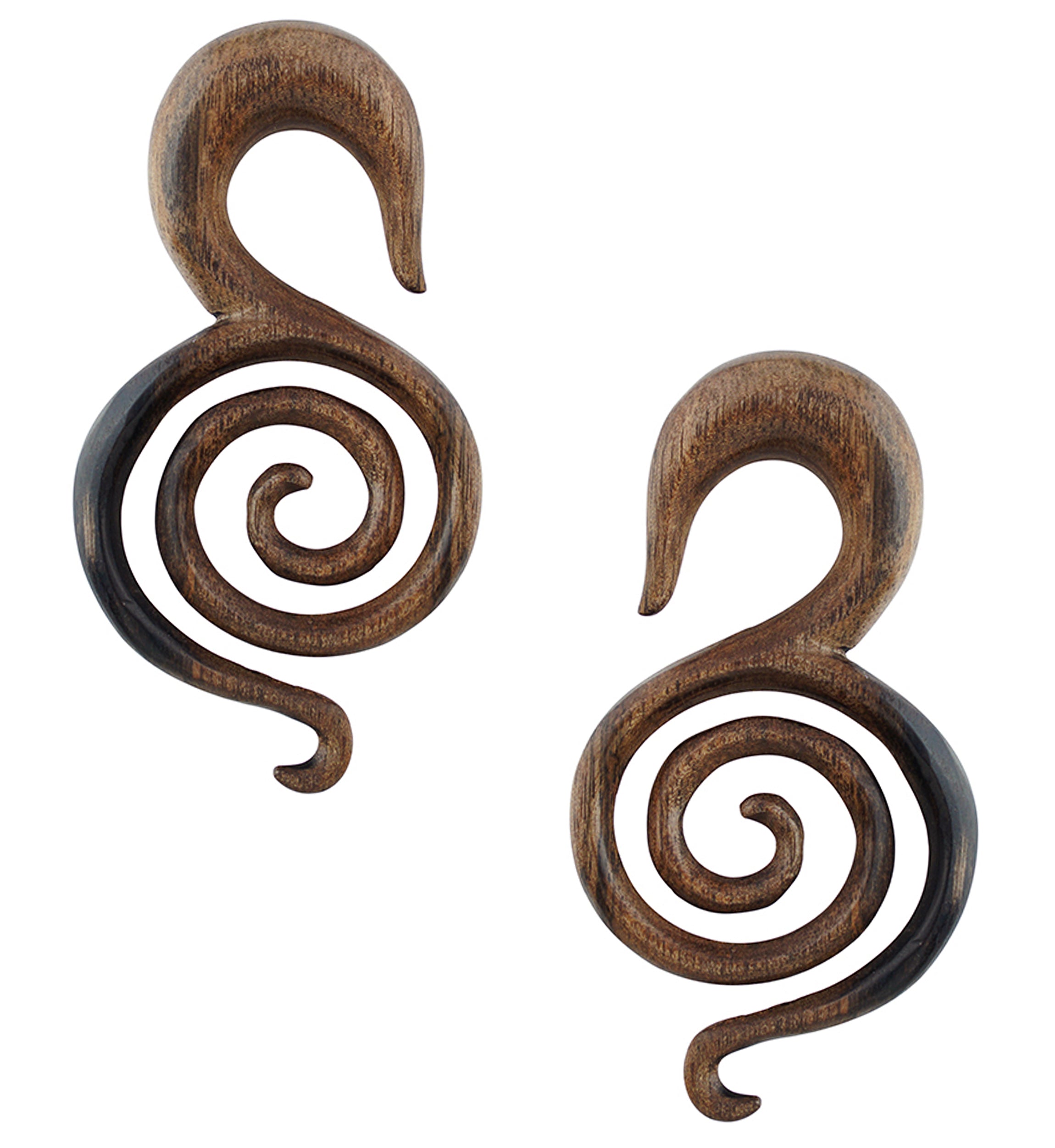 Coil Spiral Areng Wood Hangers