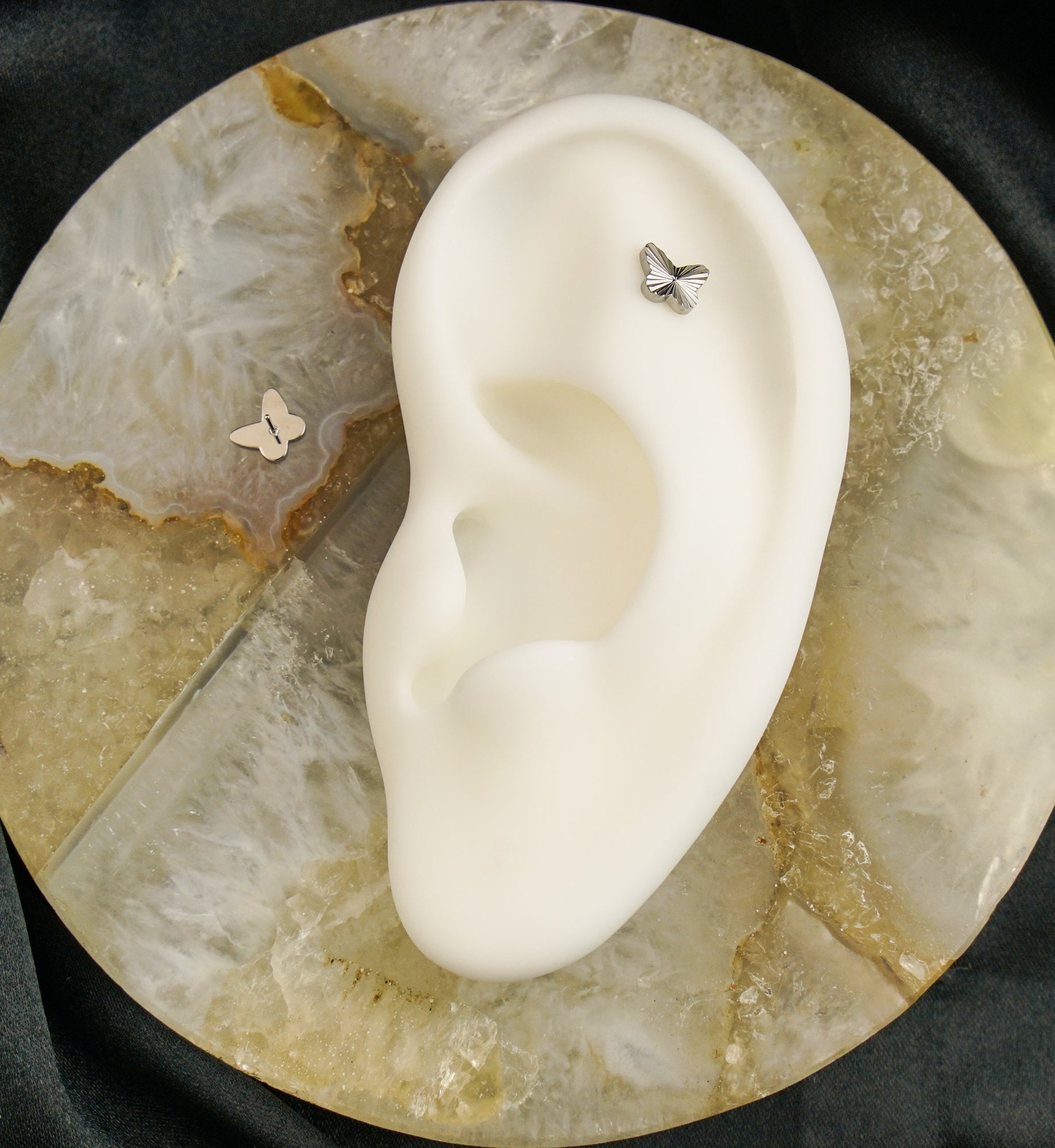 Corrugated Butterfly Threadless Titanium Top