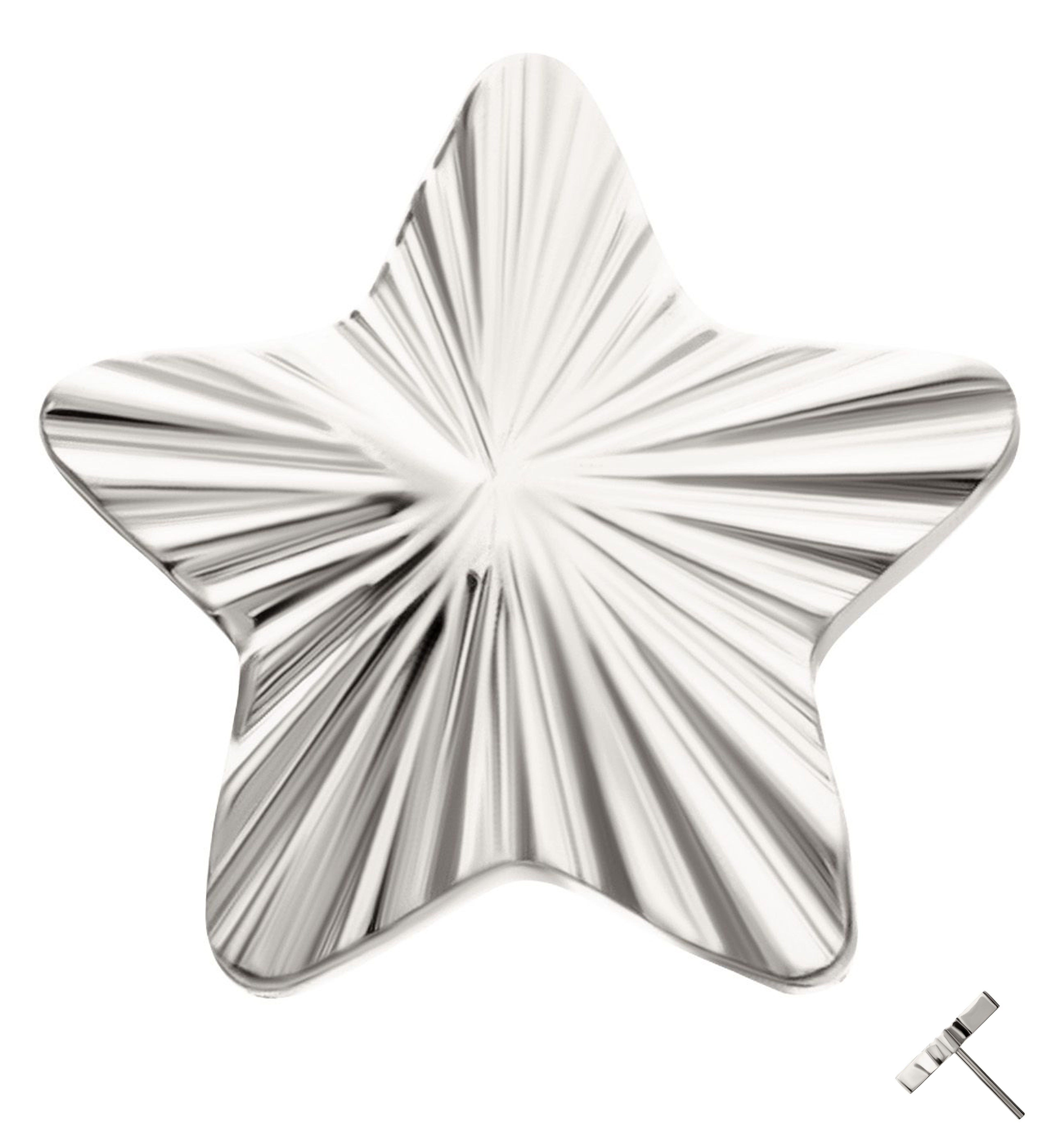 Corrugated Star Threadless Titanium Top