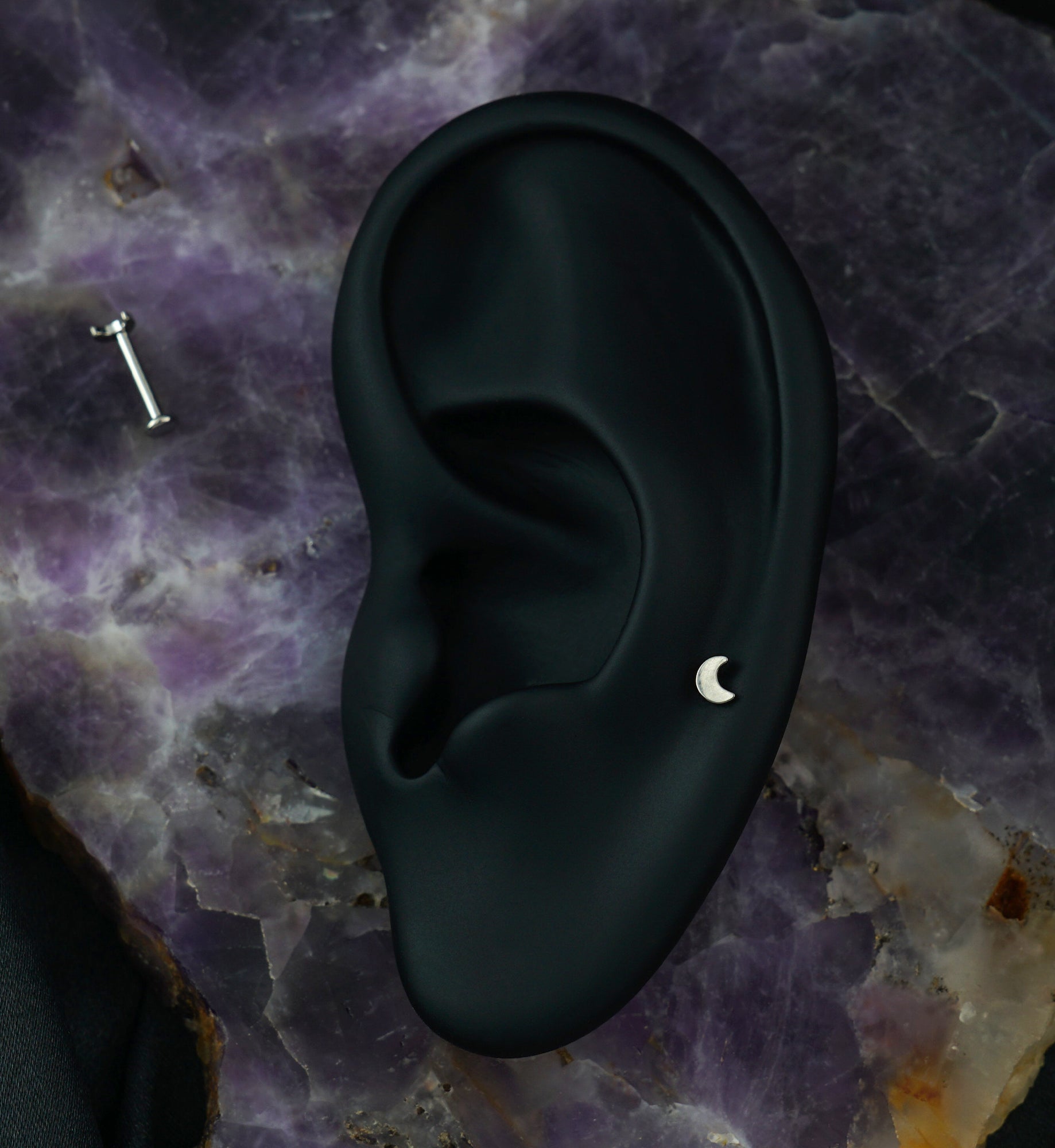 Crescent Moon Titanium Labret