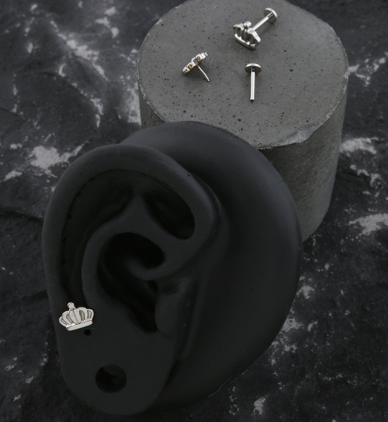 Crown Threadless Titanium Labret