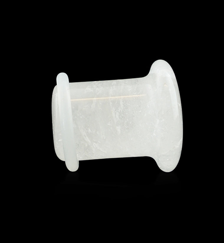 Crystal Quartz Stone Plugs - Single Flare