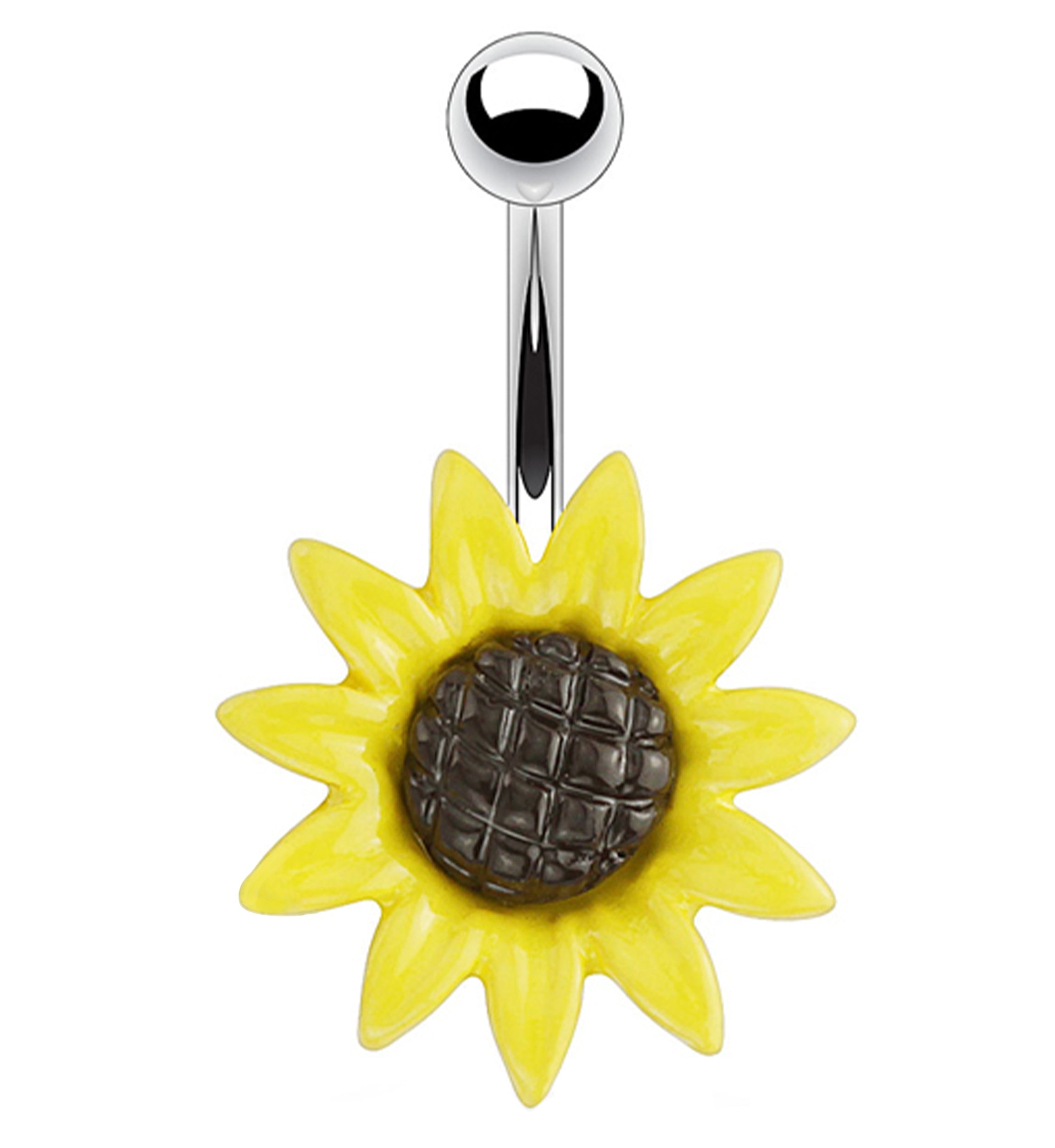Cute Sunflower Belly Ring