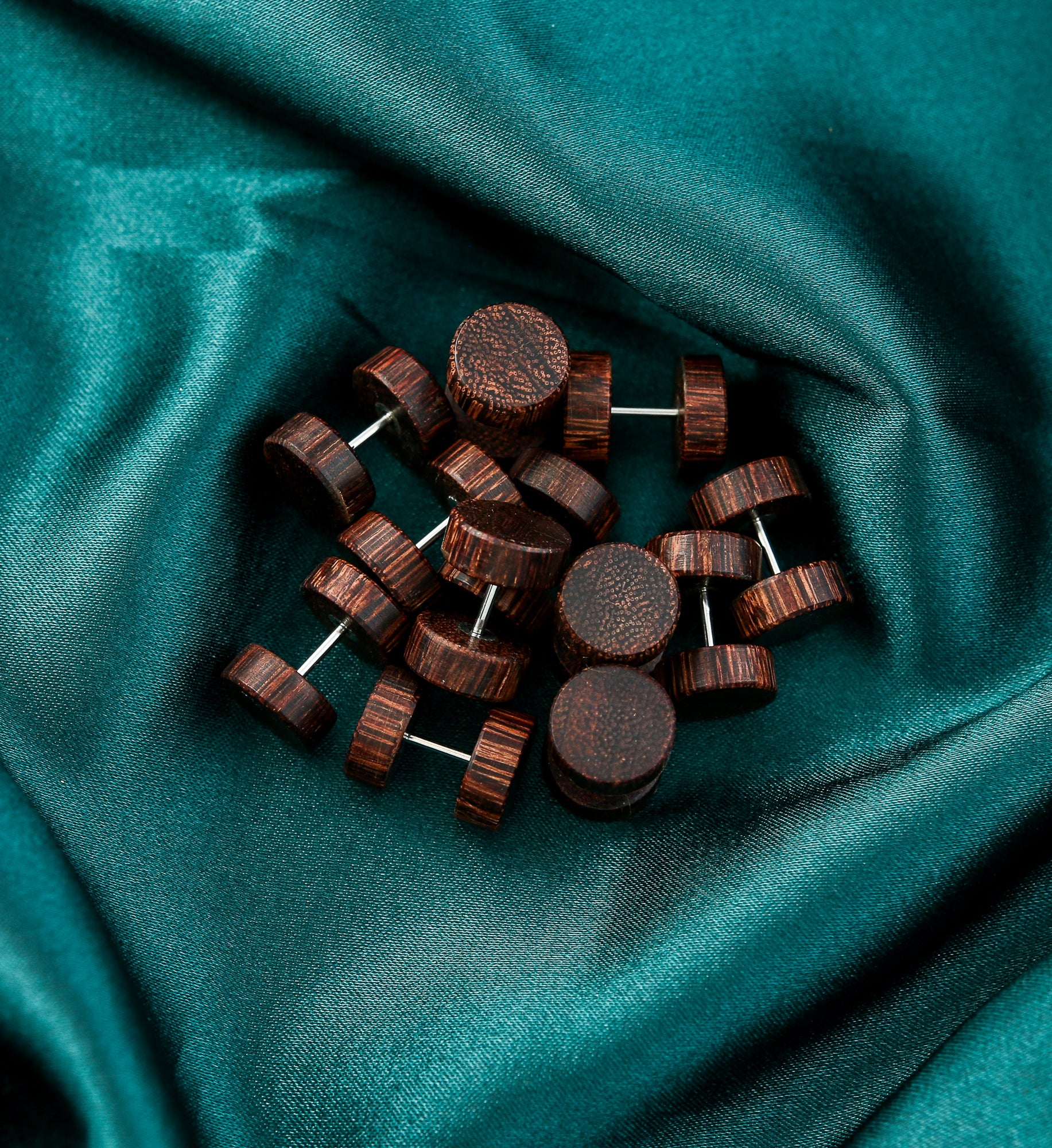 Dark Tamarind Wood Fake Gauge Plugs