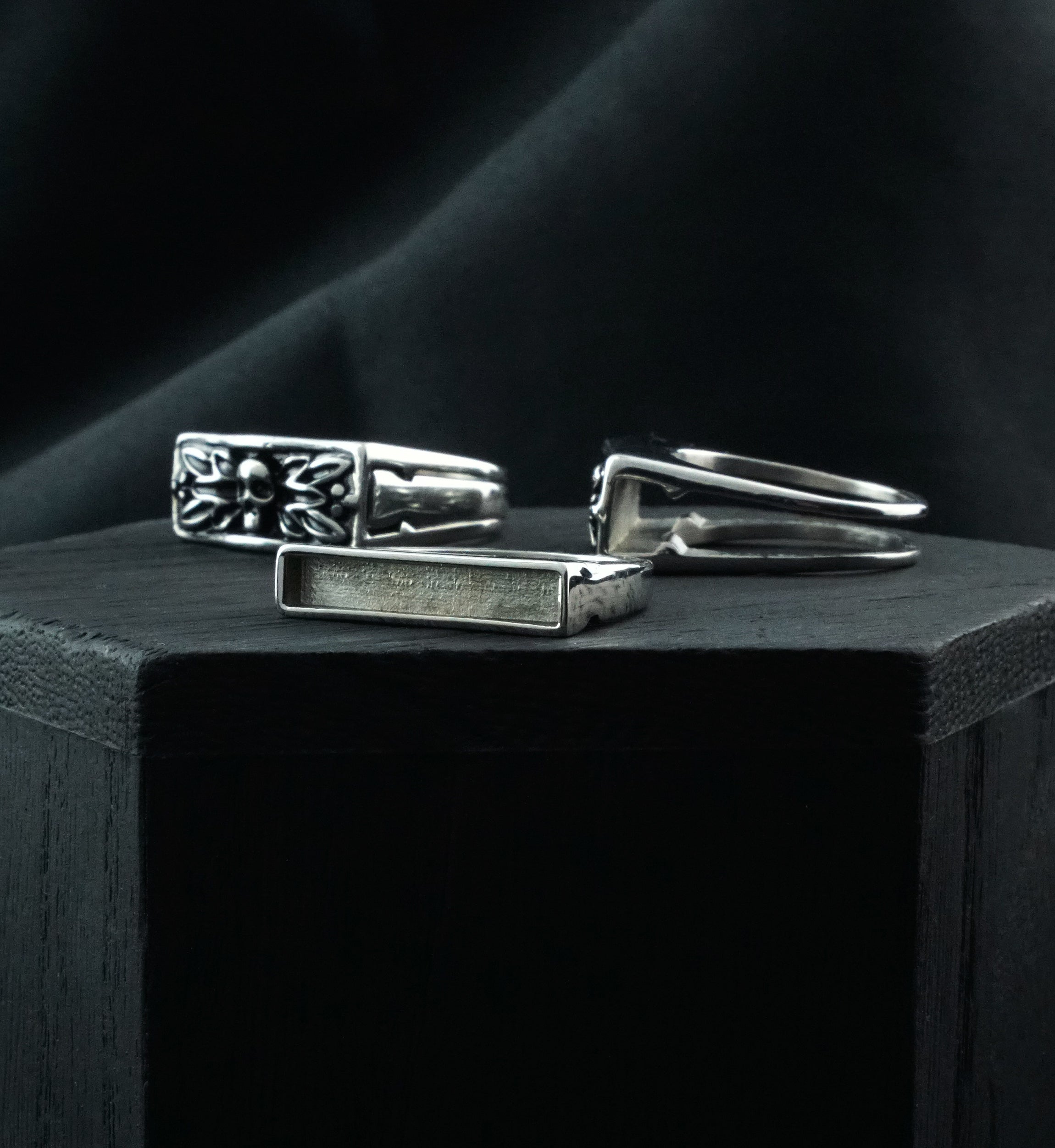 Death Moth Secret Compartment Stainless Steel Ring