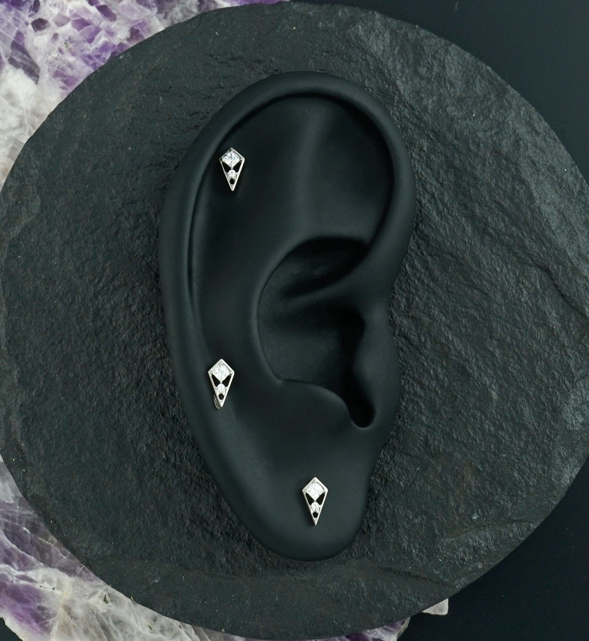 Delta Chasm Clear CZ Titanium Threadless Top