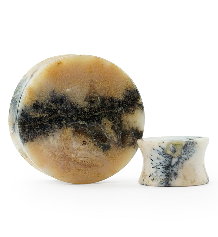 Dendrite Agate Stone Plugs