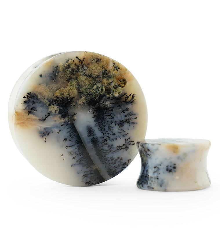 Dendrite Agate Stone Plugs