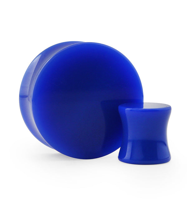 Blue Double Flare Solid Plugs