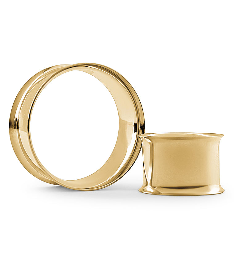 Gold PVD Double Flare Tunnels