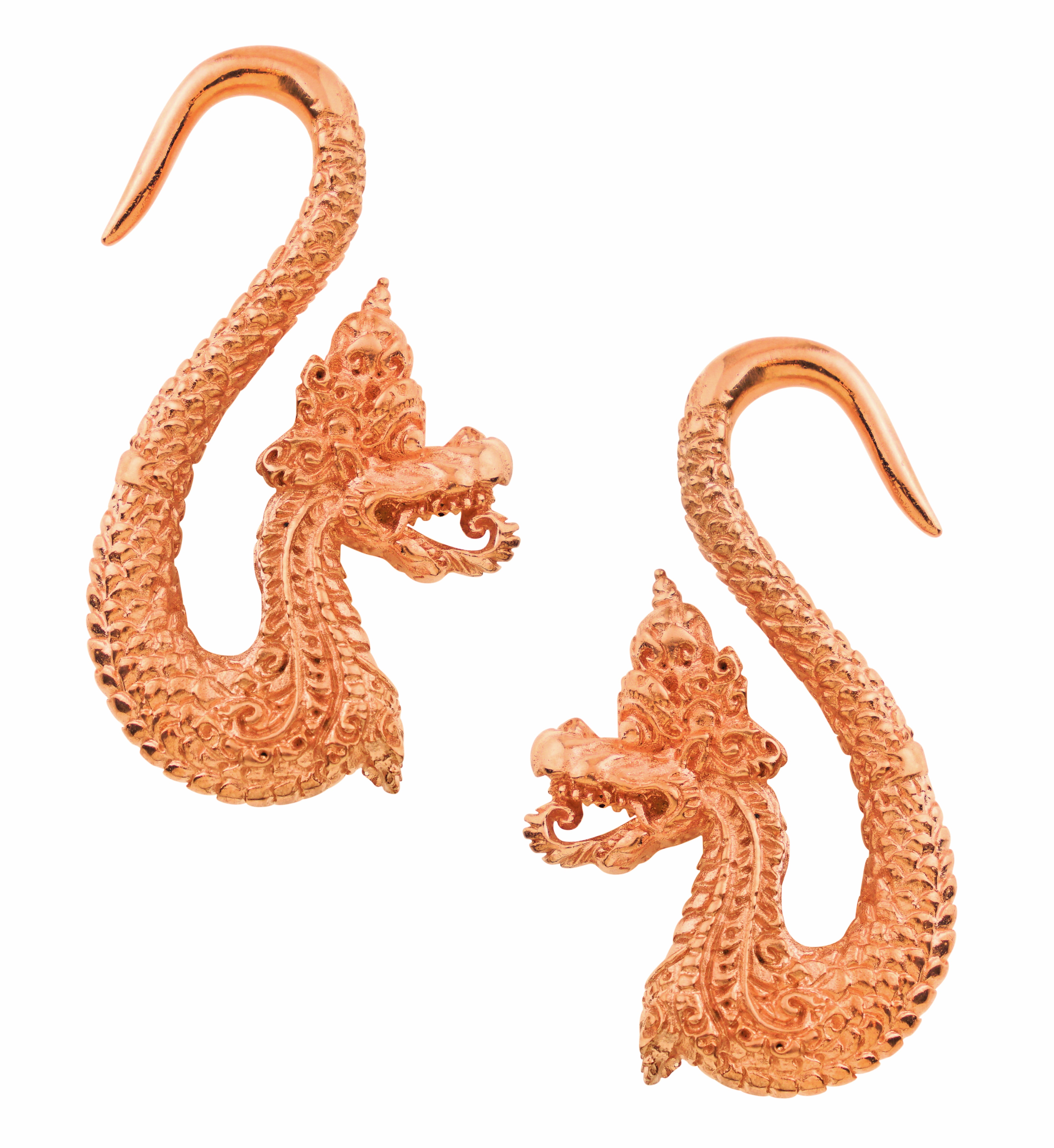 Rose Gold PVD Dragon Brass Ear Weights
