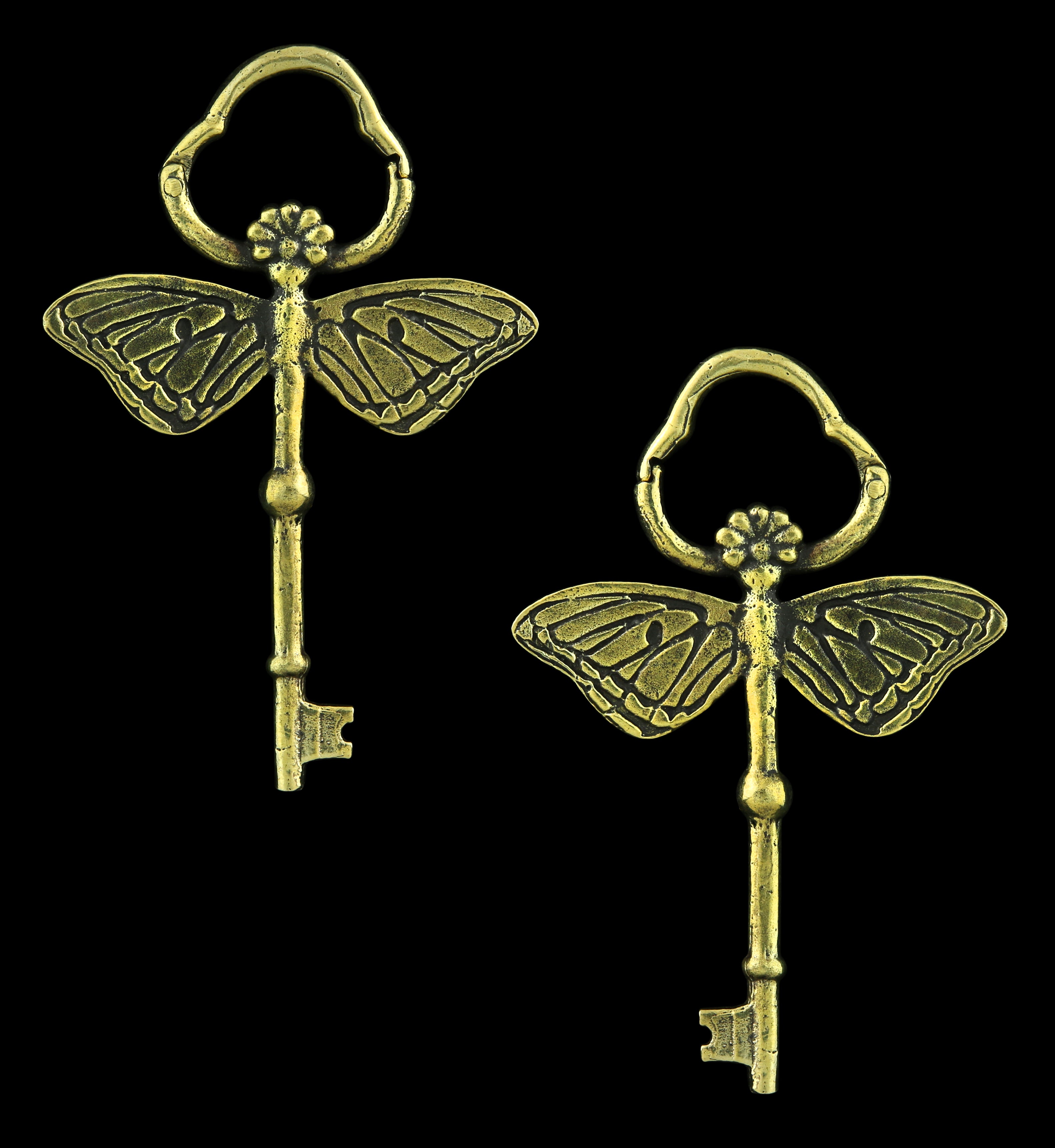 Dragonfly Key Hinged Brass Ear Weight