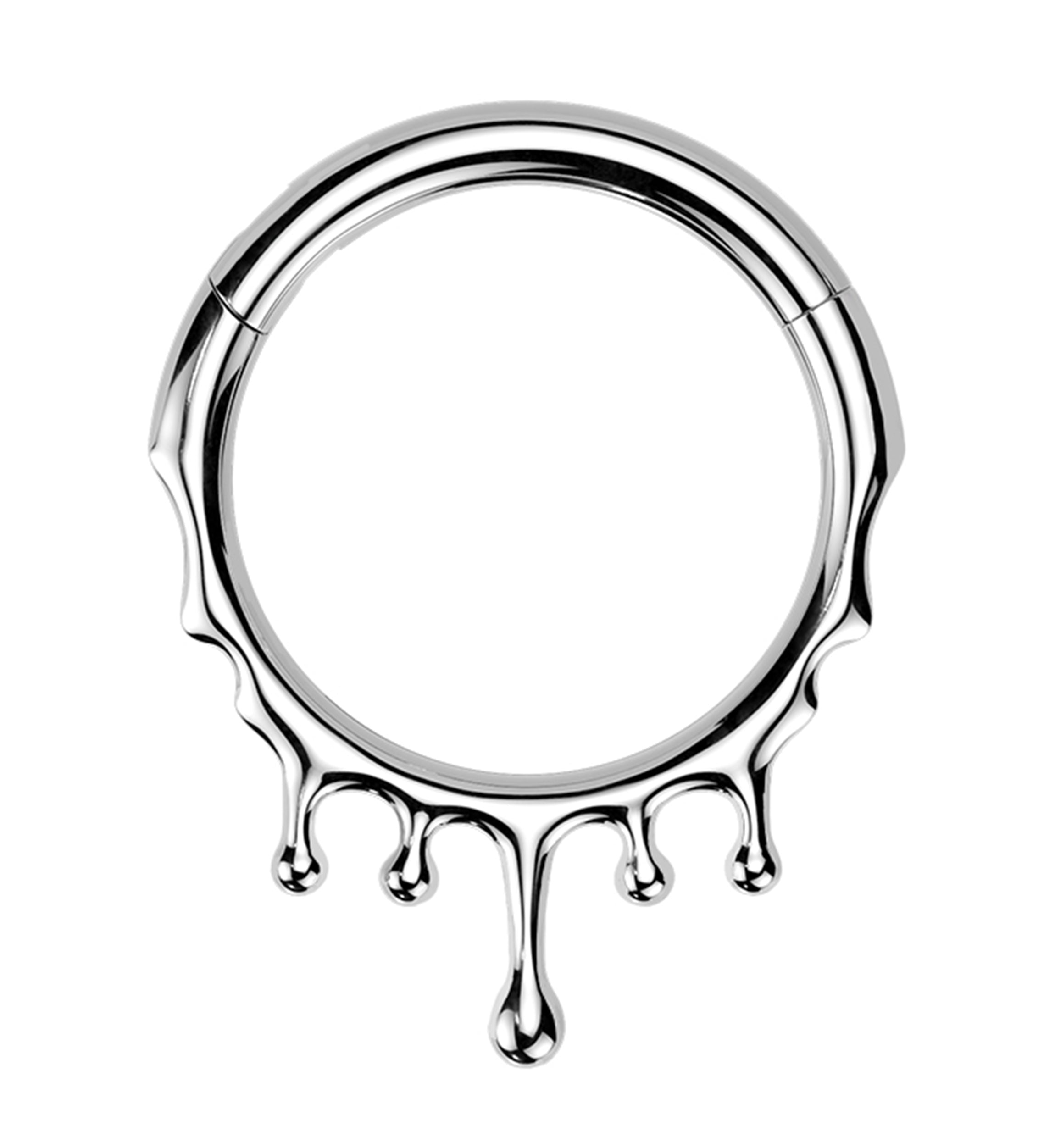 Drip Titanium Hinged Segment Ring