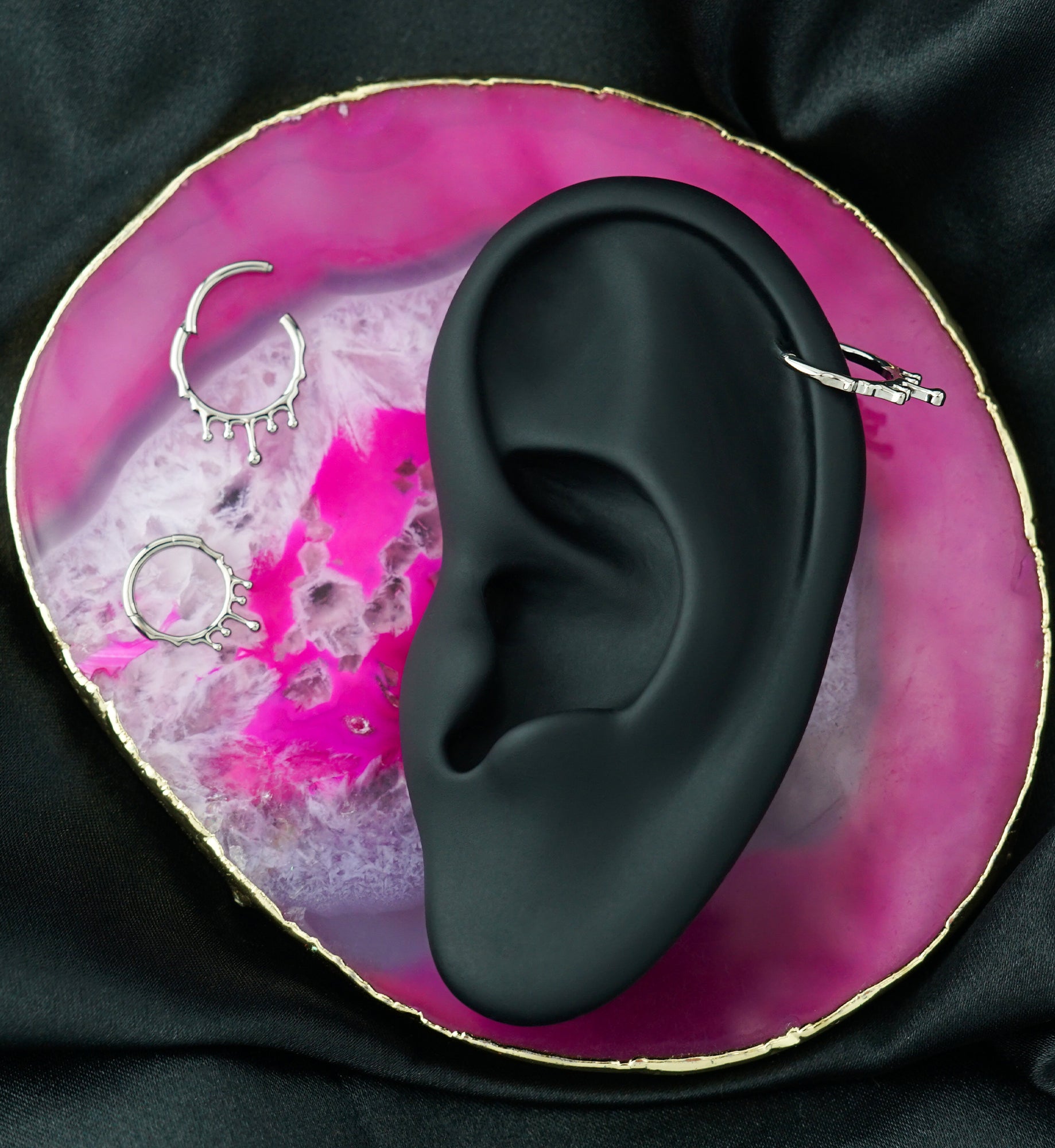 Drip Titanium Hinged Segment Ring