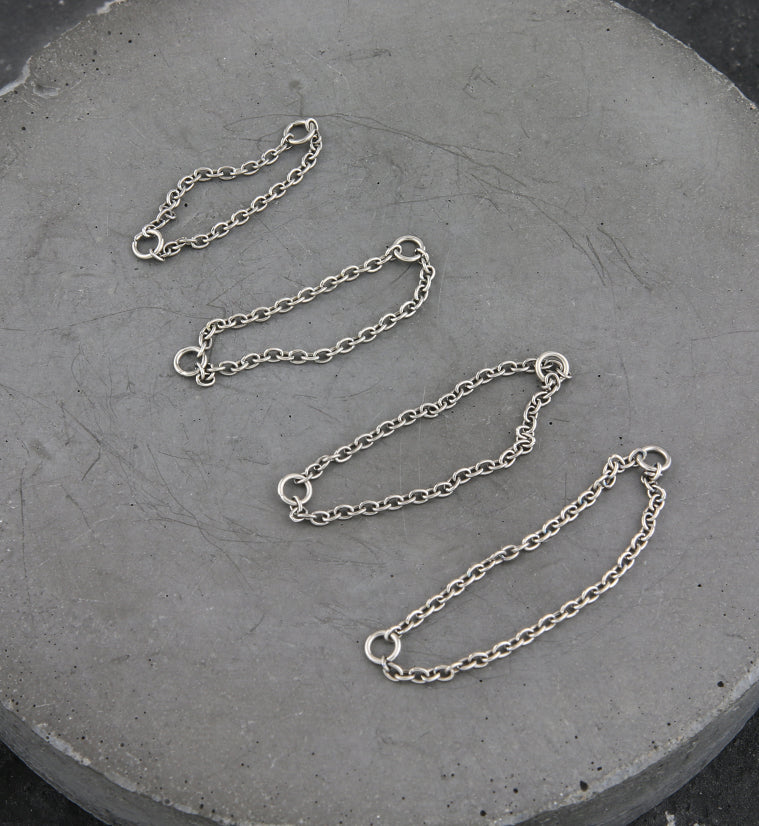 Dual Rolo Titanium Connector Chain