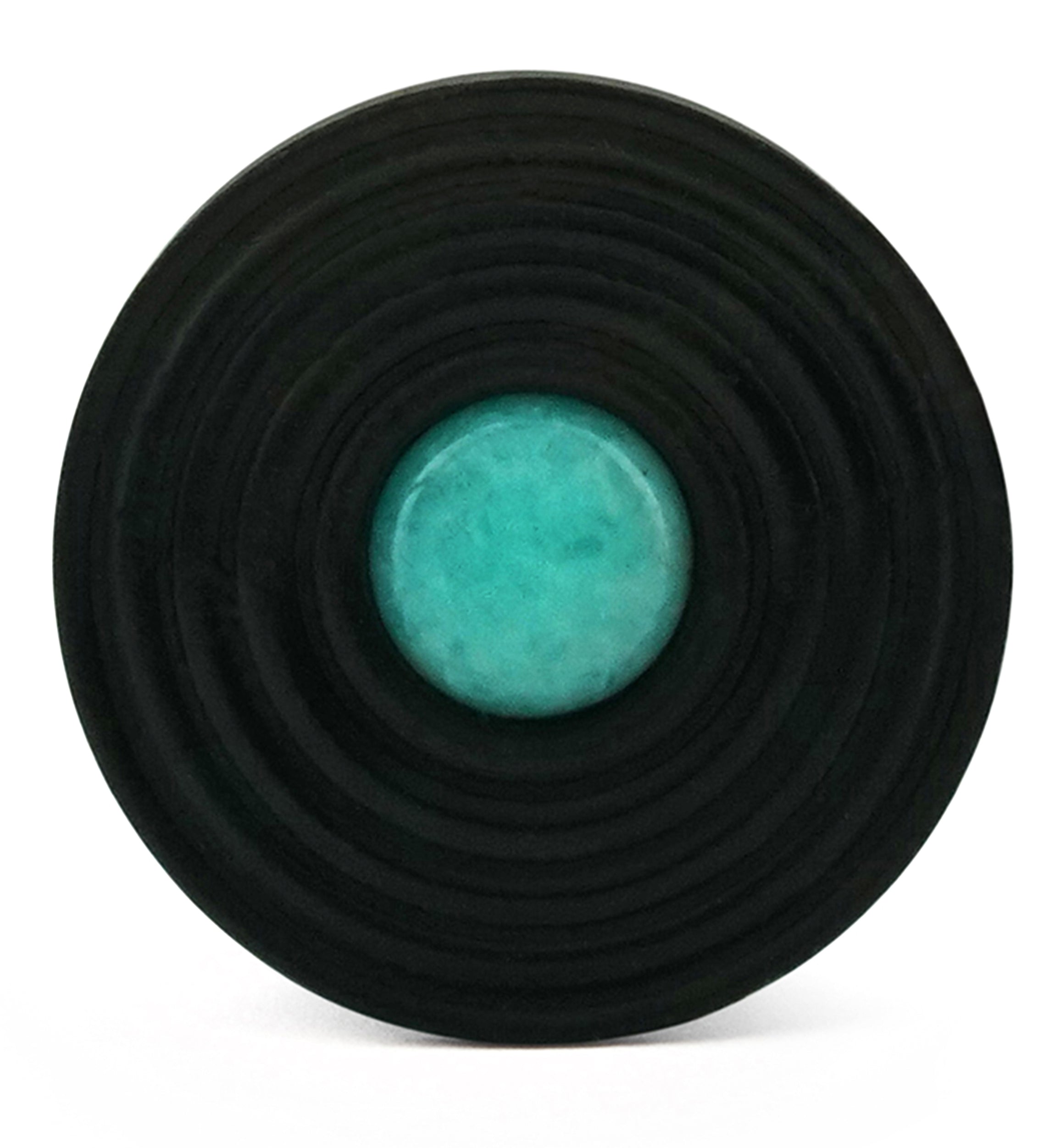 Ecliptic Amazonite Stone Areng Wood Double Flare Plugs