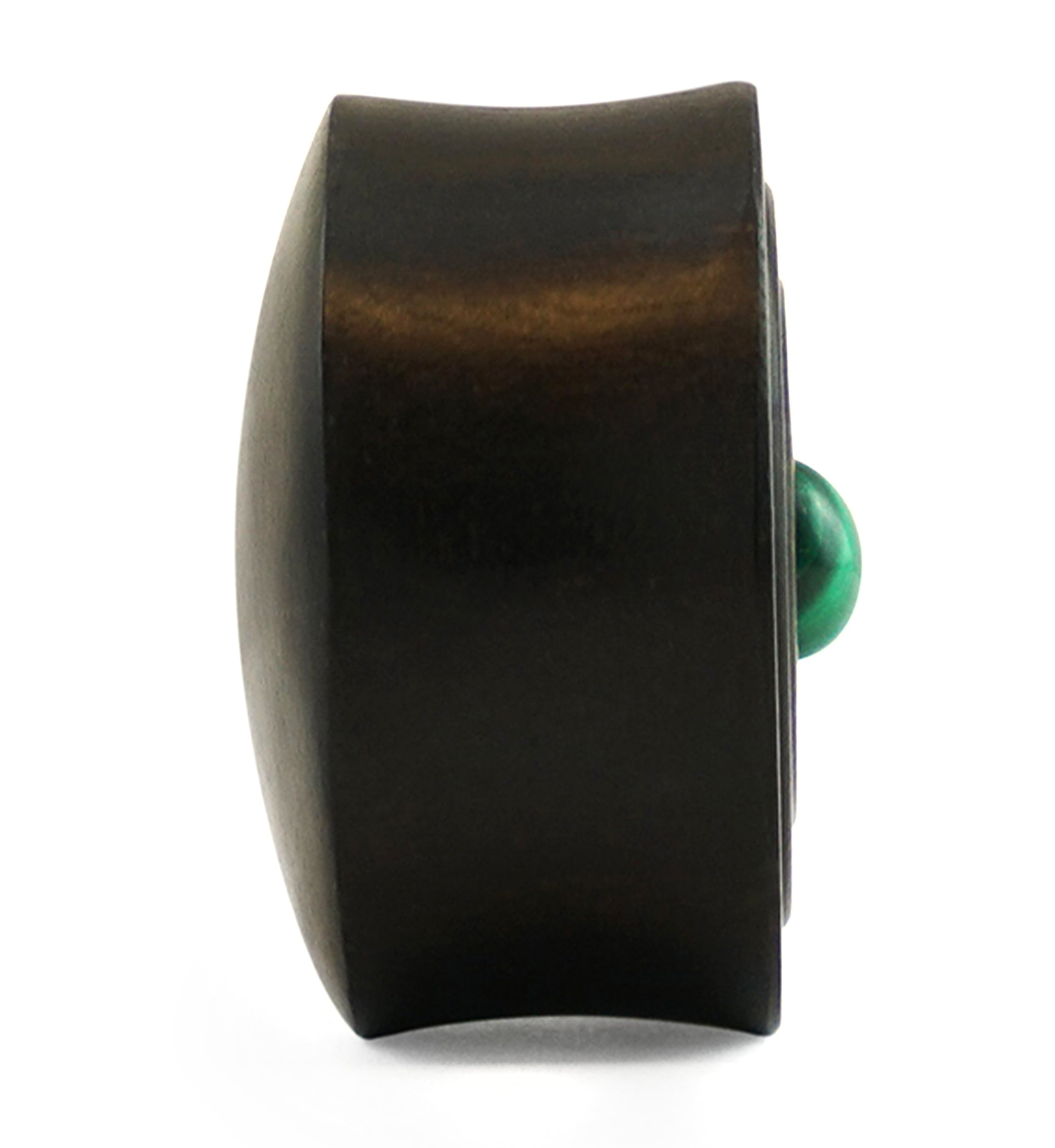 Ecliptic Areng Wood Plugs With Malachite Inlay