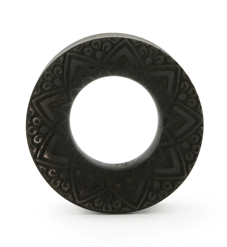 Etched Mandala Areng Wood Tunnel Plugs